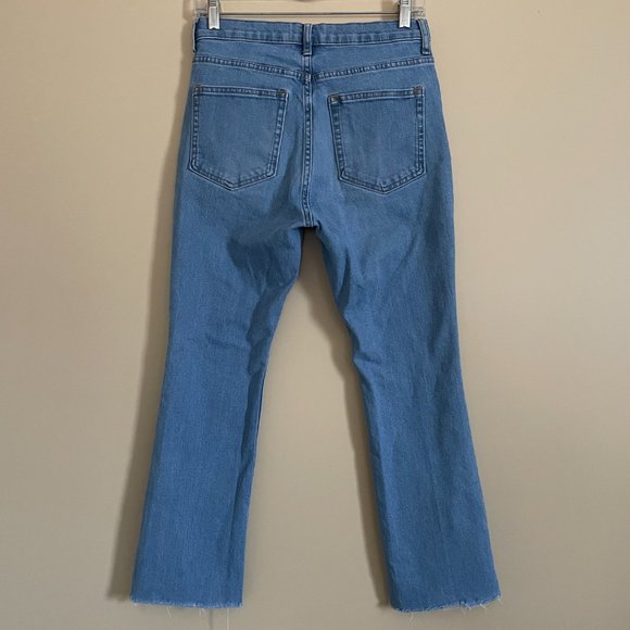 Everlane 90's Style Raw Hem Kick Crop Jeans Size 28 Regular - Picture 6 of 9